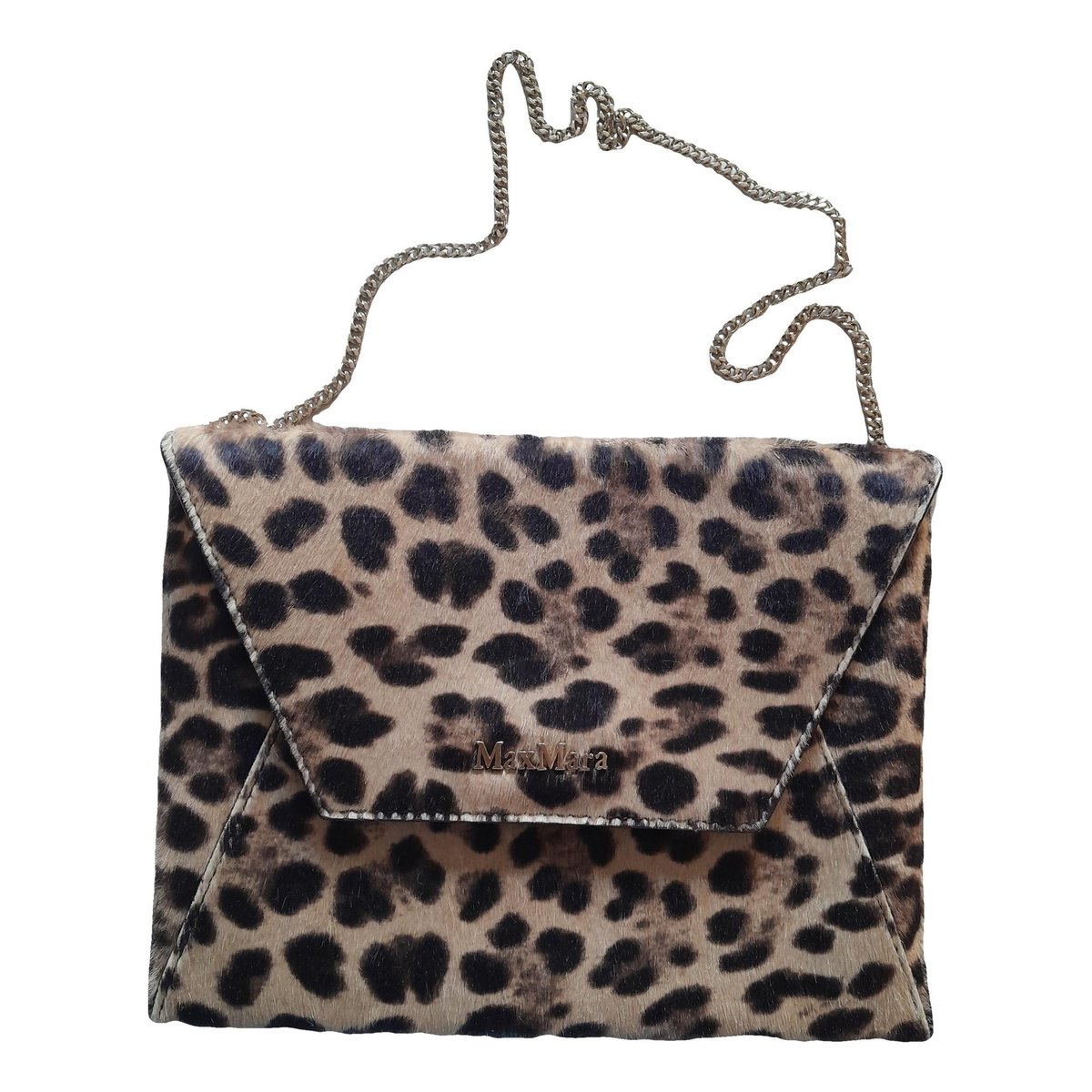 Max Mara Atelier leather clutch bag