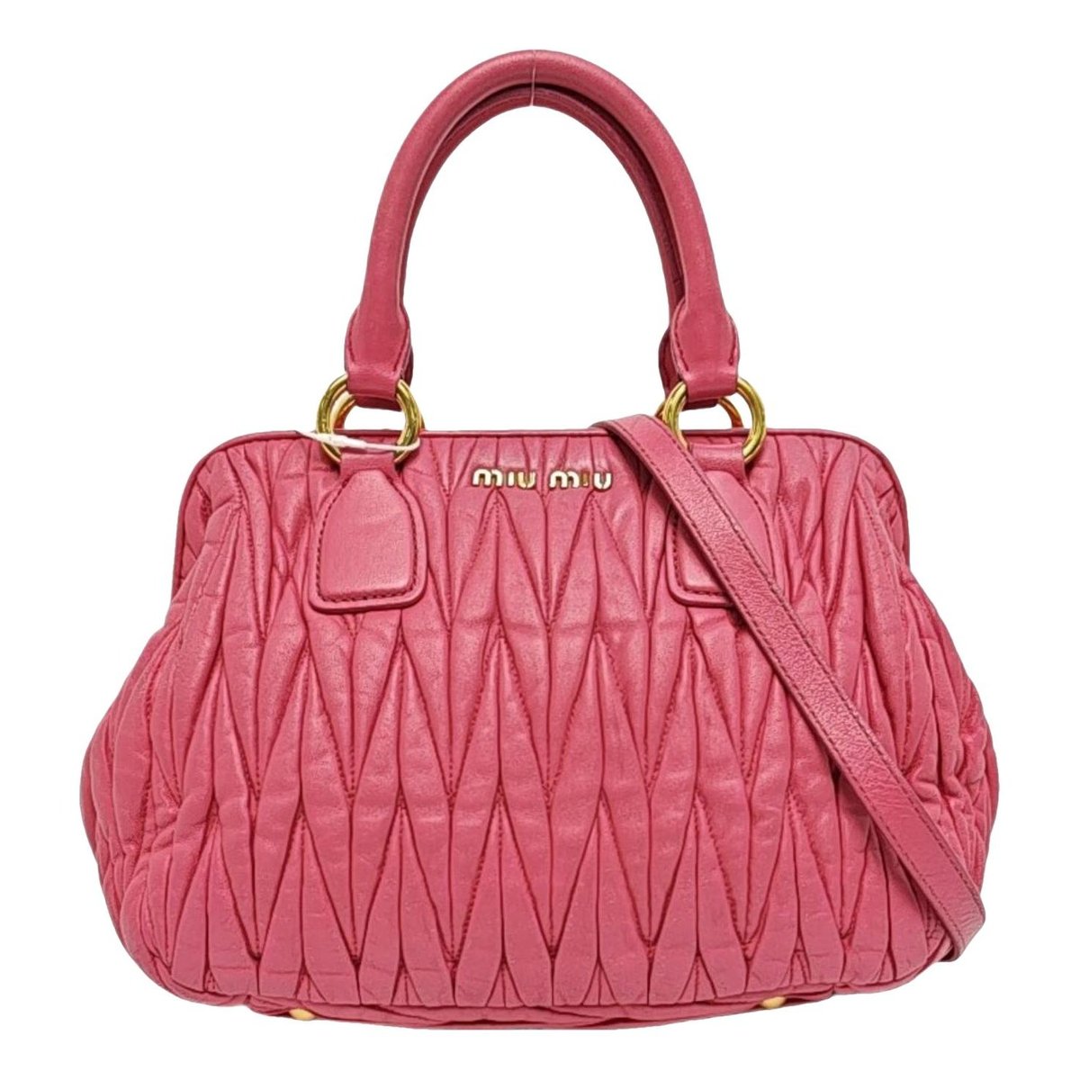 Miu Belle leather crossbody bag