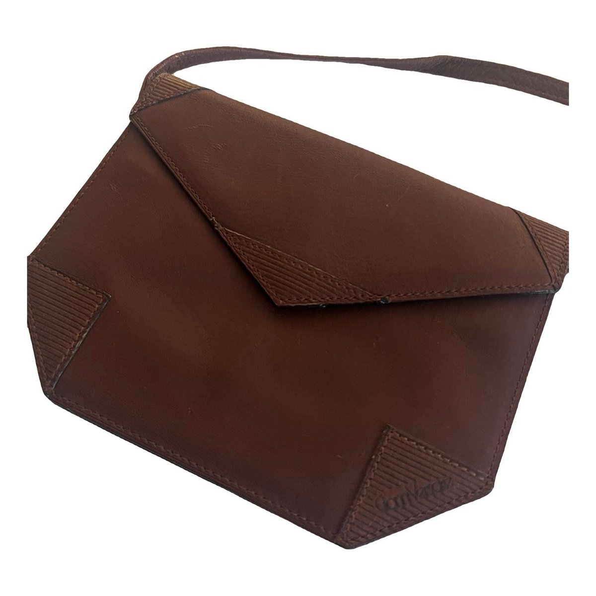 Leather clutch bag