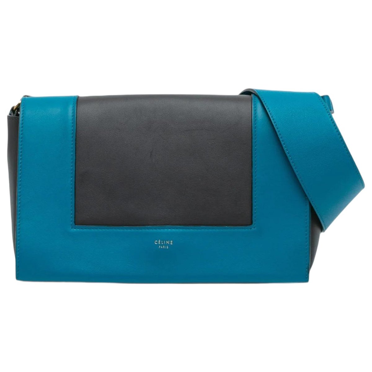 Frame leather handbag