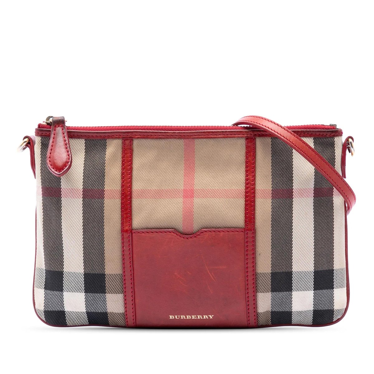 Pocket leather crossbody bag