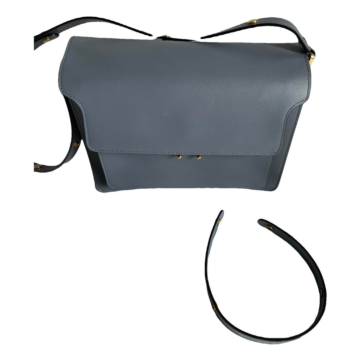 Trunk leather crossbody bag