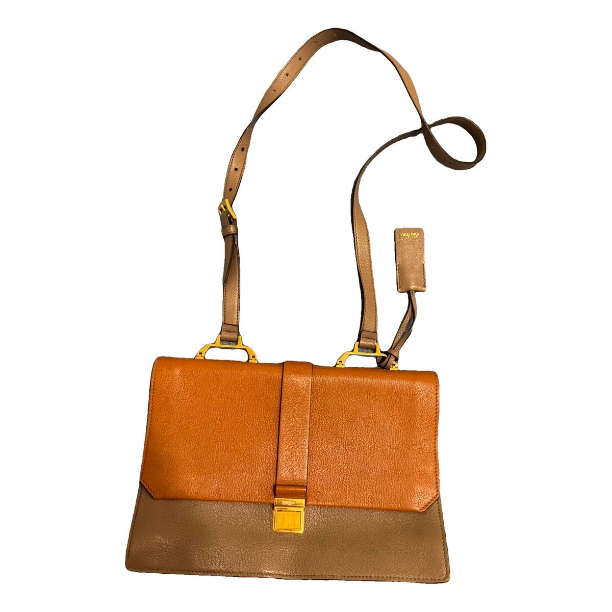 Madras leather crossbody bag