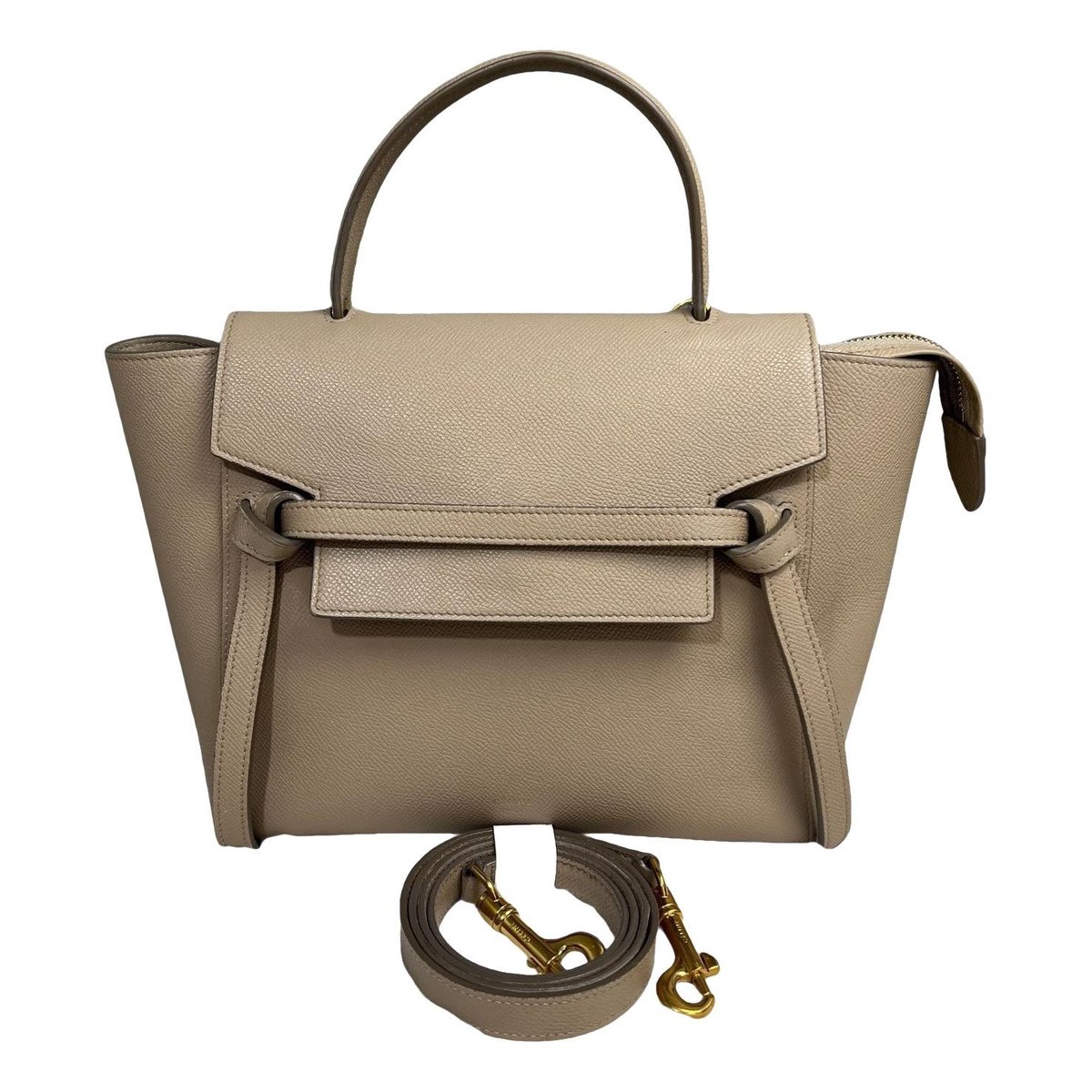 Belt leather handbag