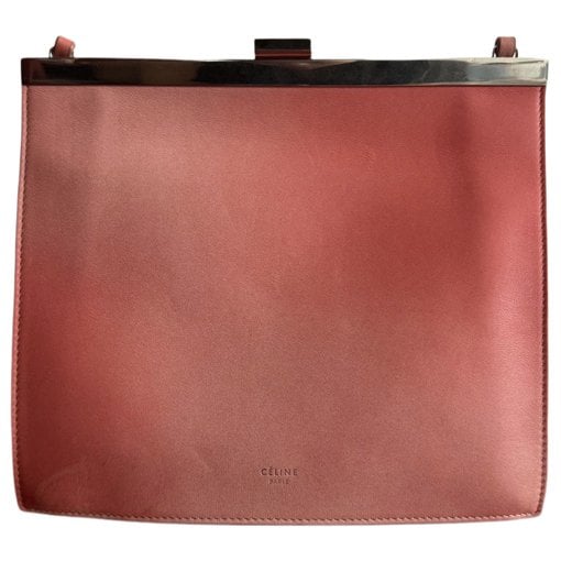 Clasp leather crossbody bag