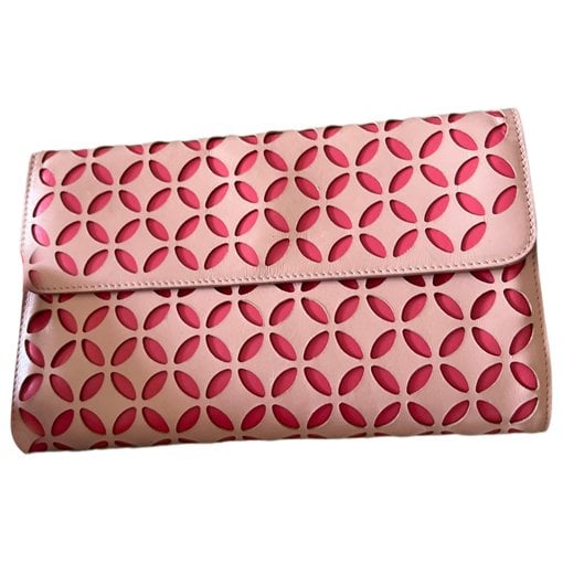 Leather clutch bag