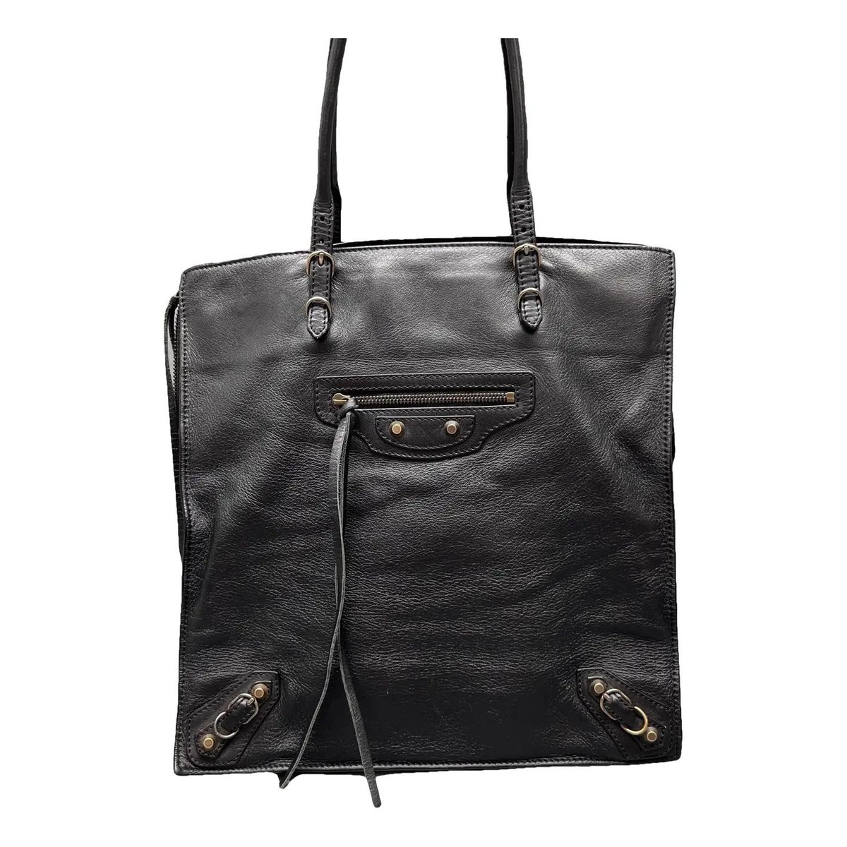 Work leather handbag