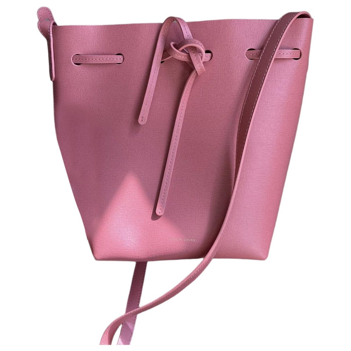 Bucket leather crossbody bag