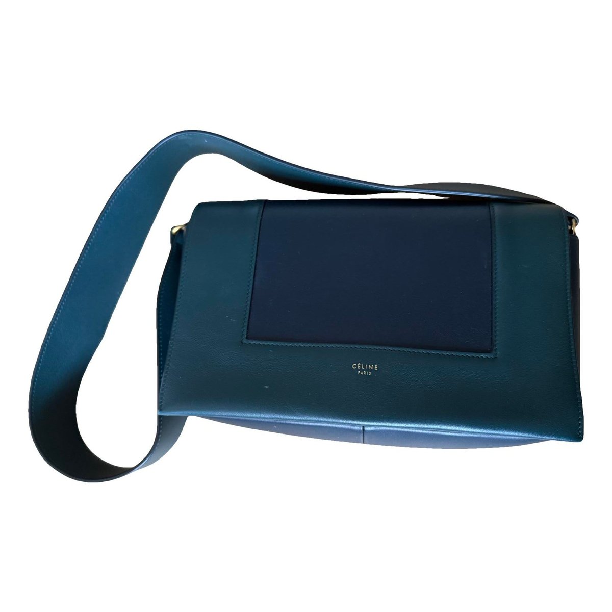 Frame leather handbag