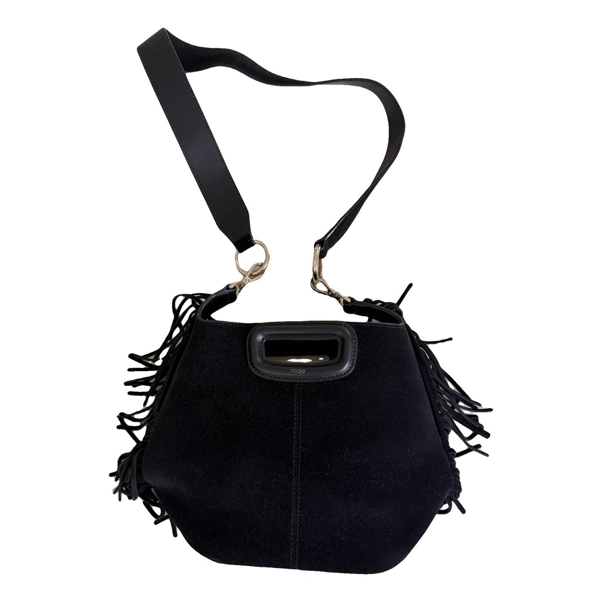Sac M leather clutch bag
