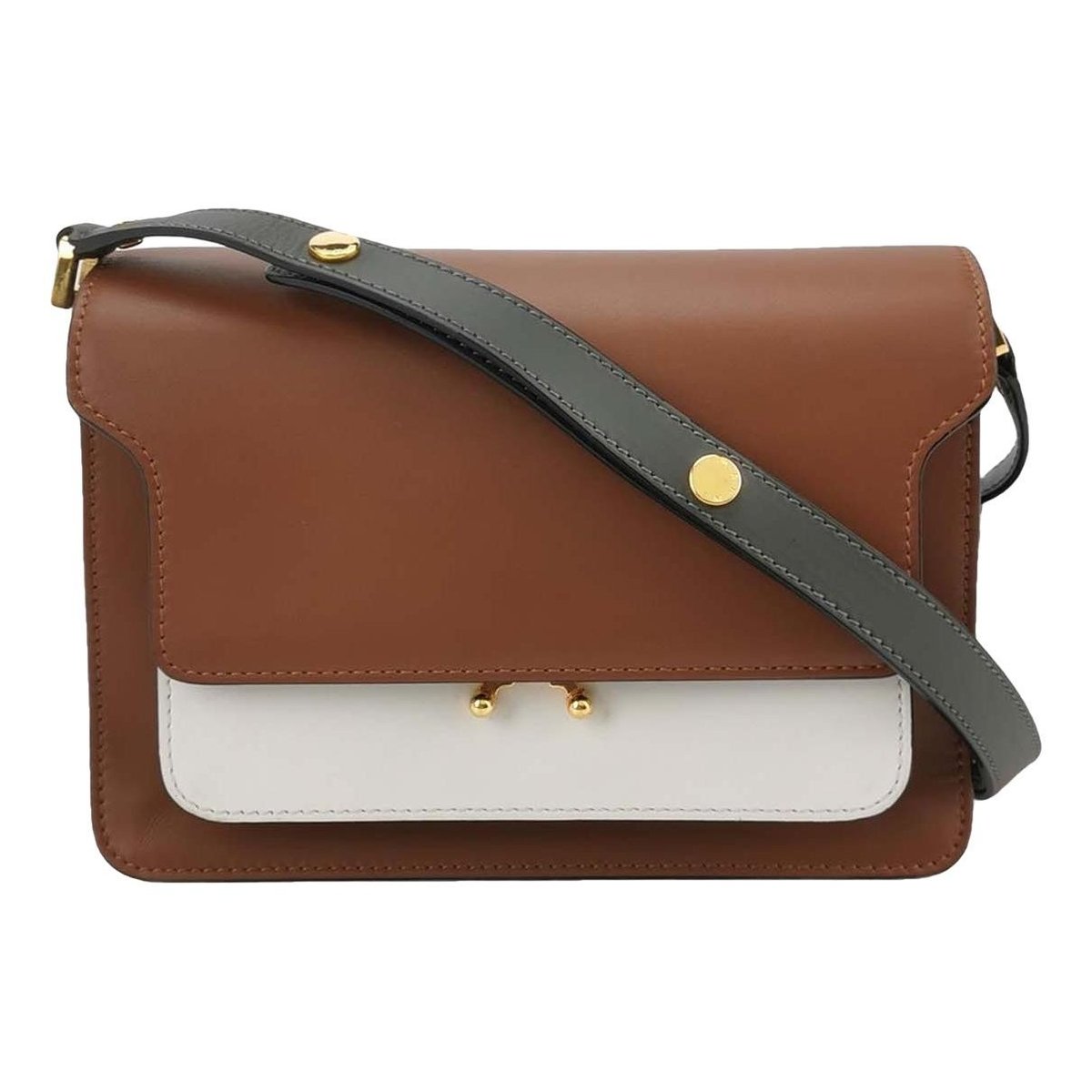 Trunk leather handbag