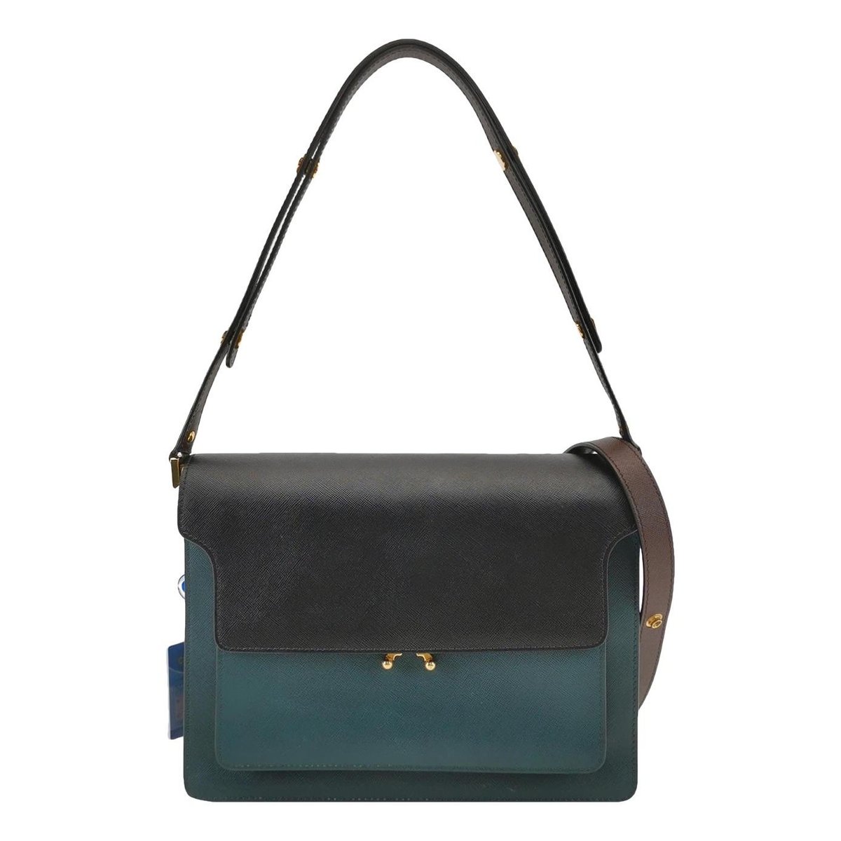 Trunk leather handbag