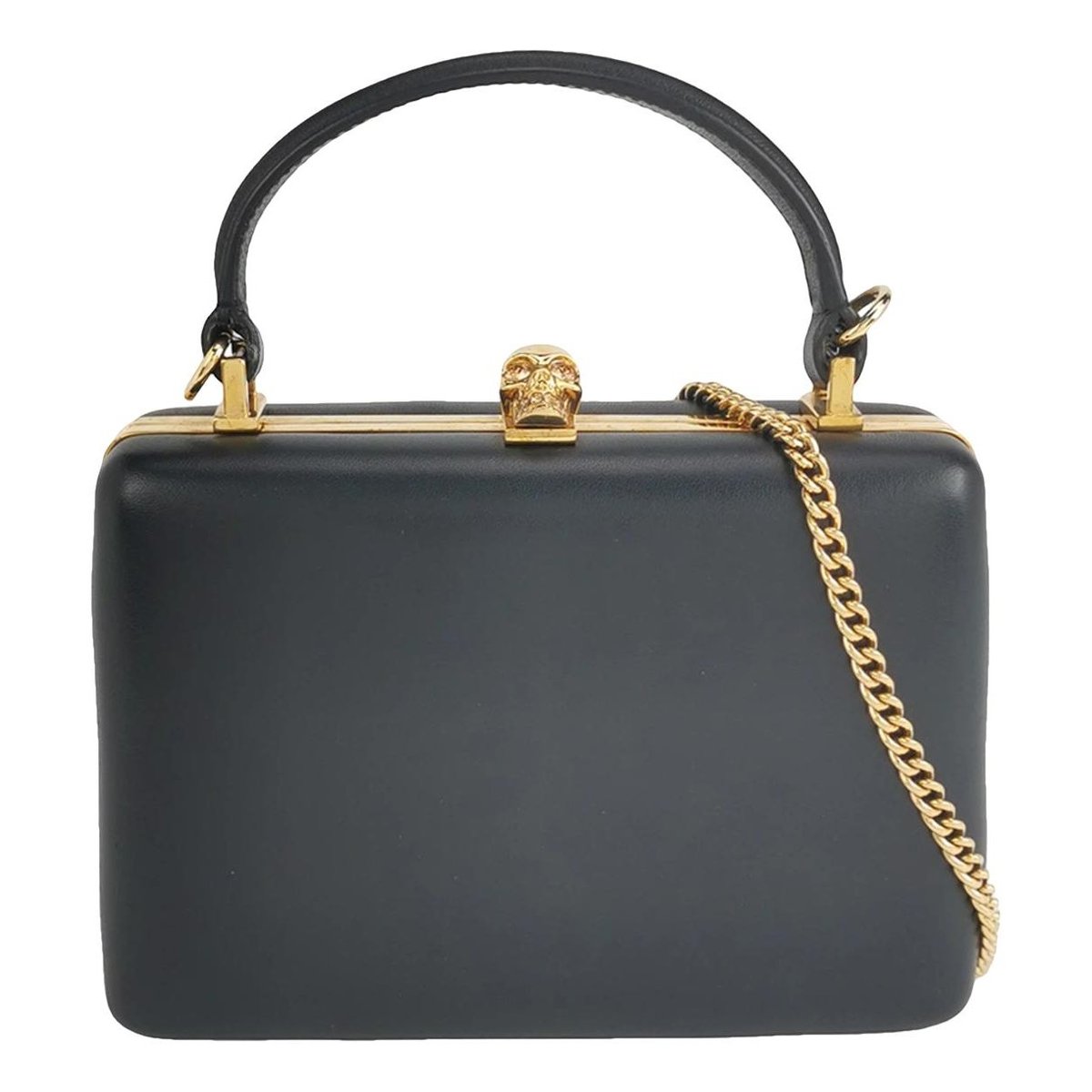 Skull leather crossbody bag