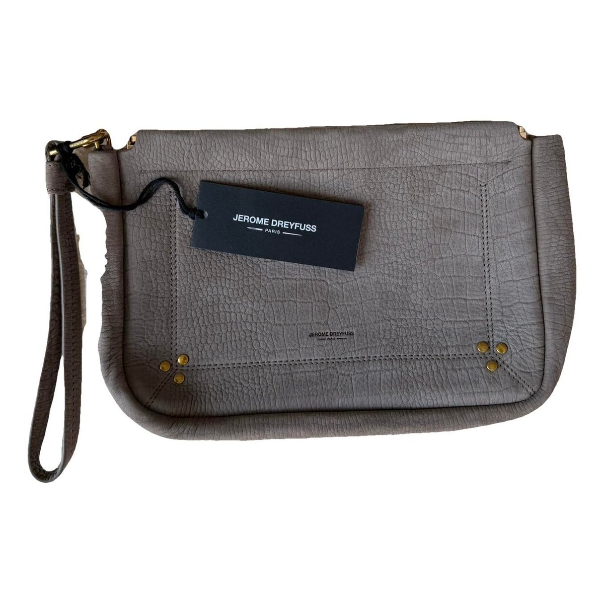 Leather clutch bag