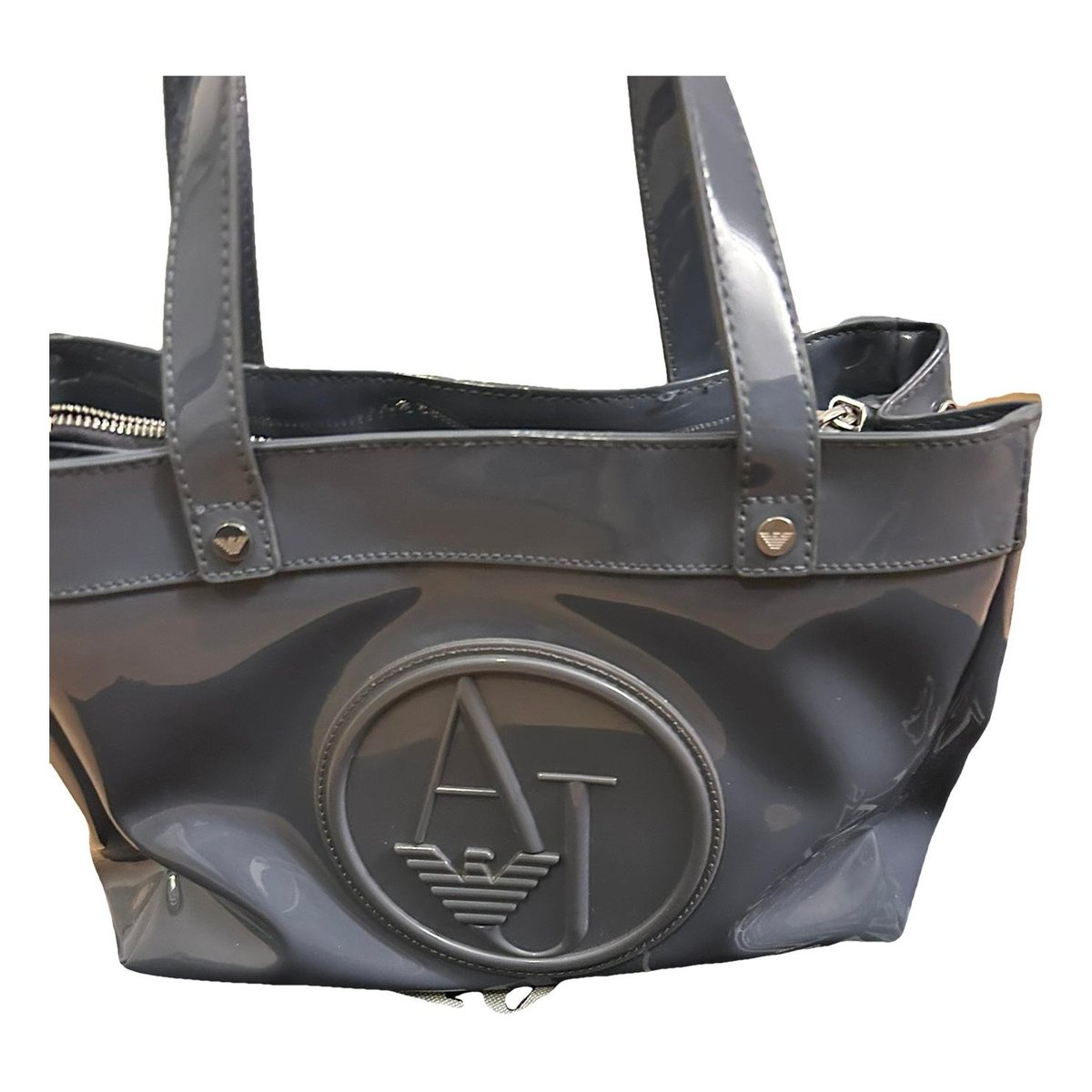 Patent leather handbag