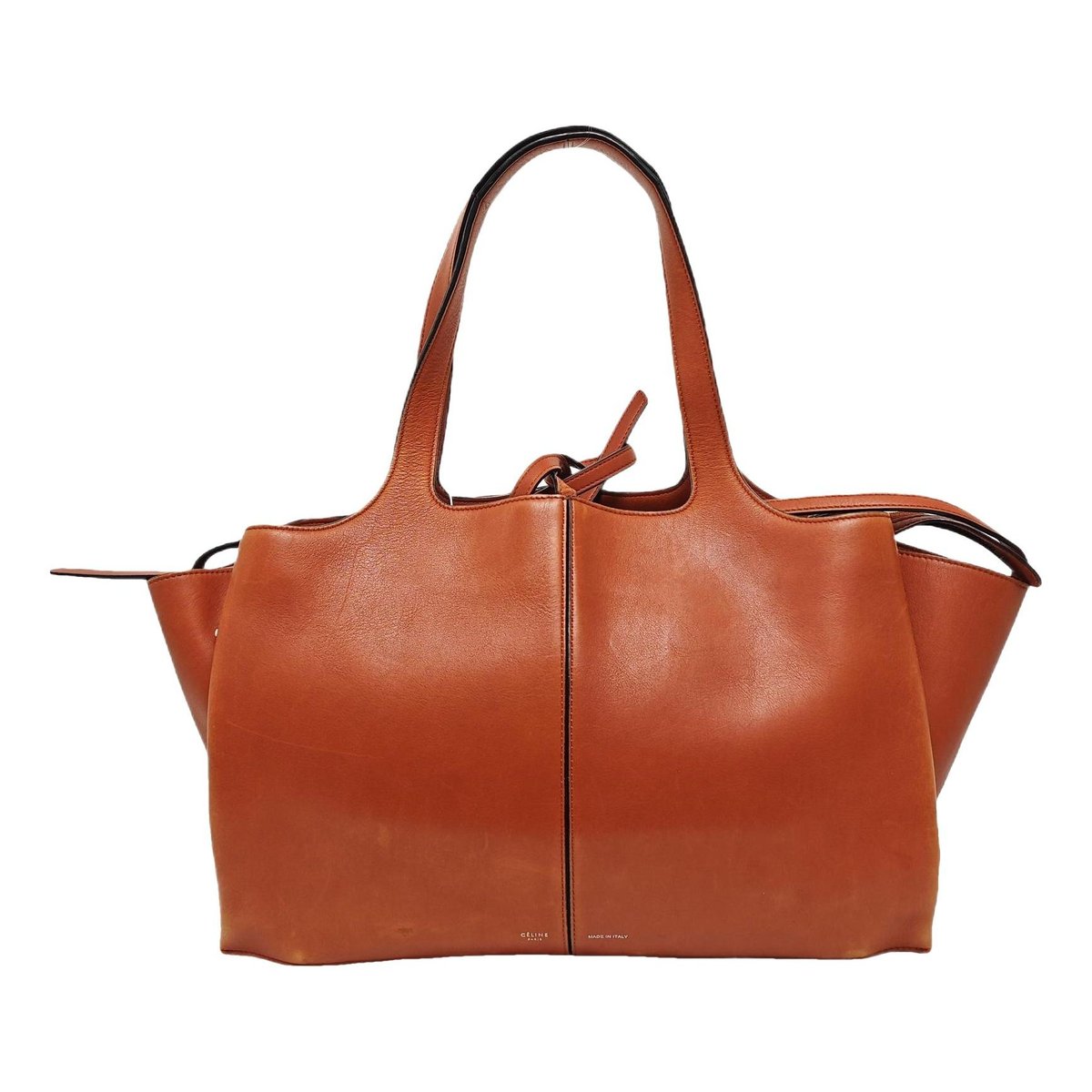 Tri-Fold leather handbag