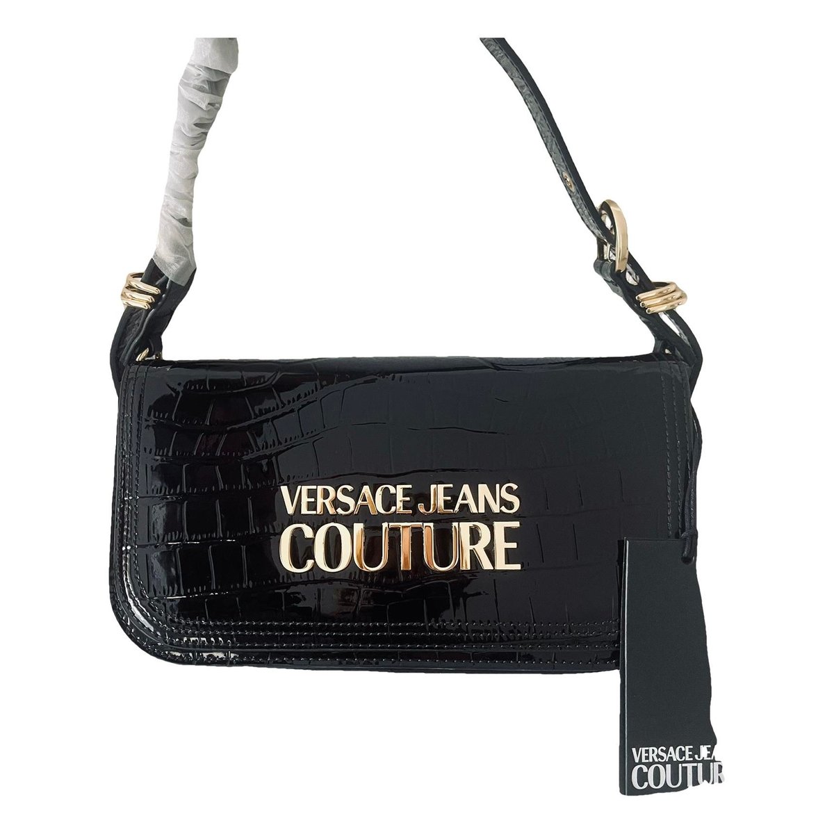 Patent leather handbag
