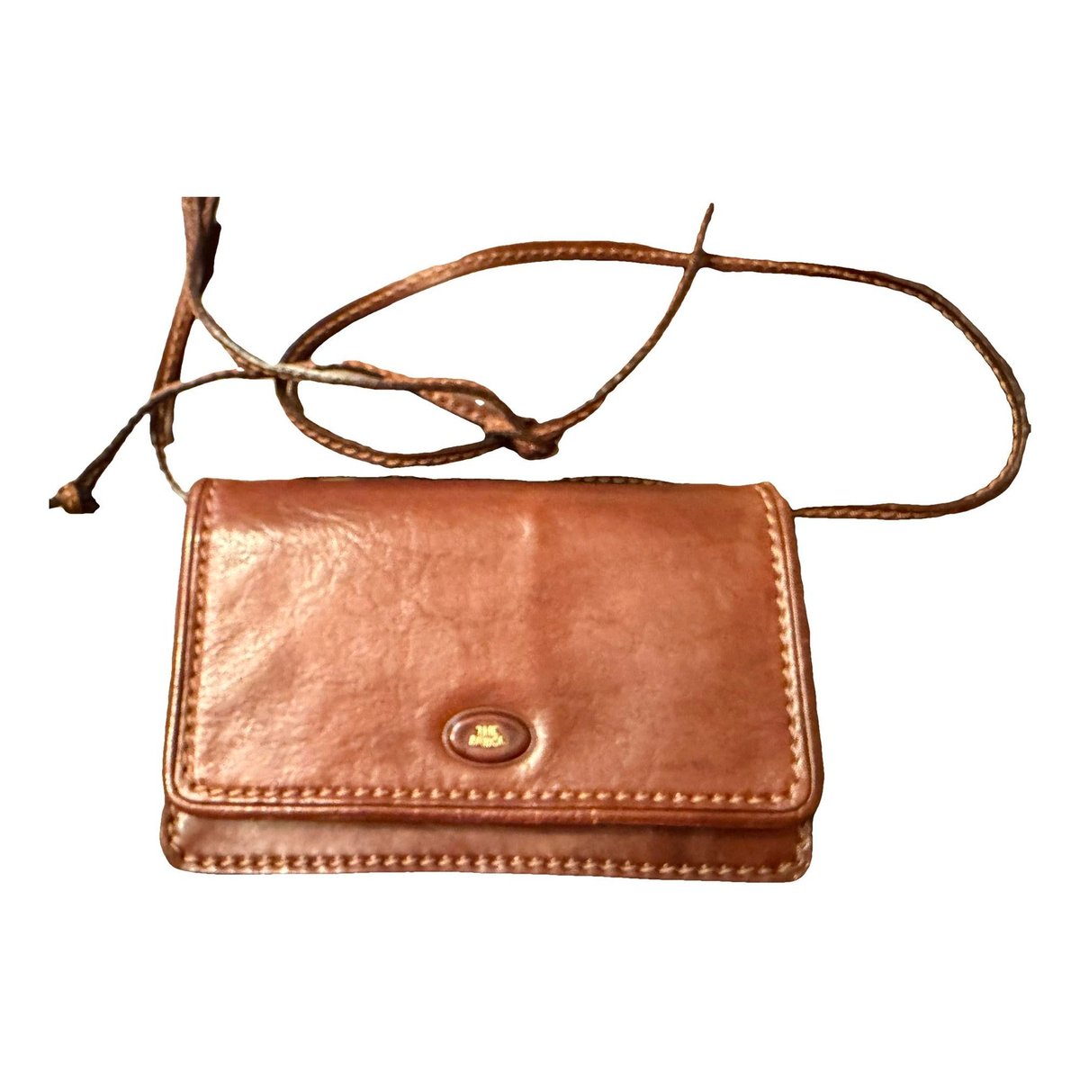 Leather clutch bag