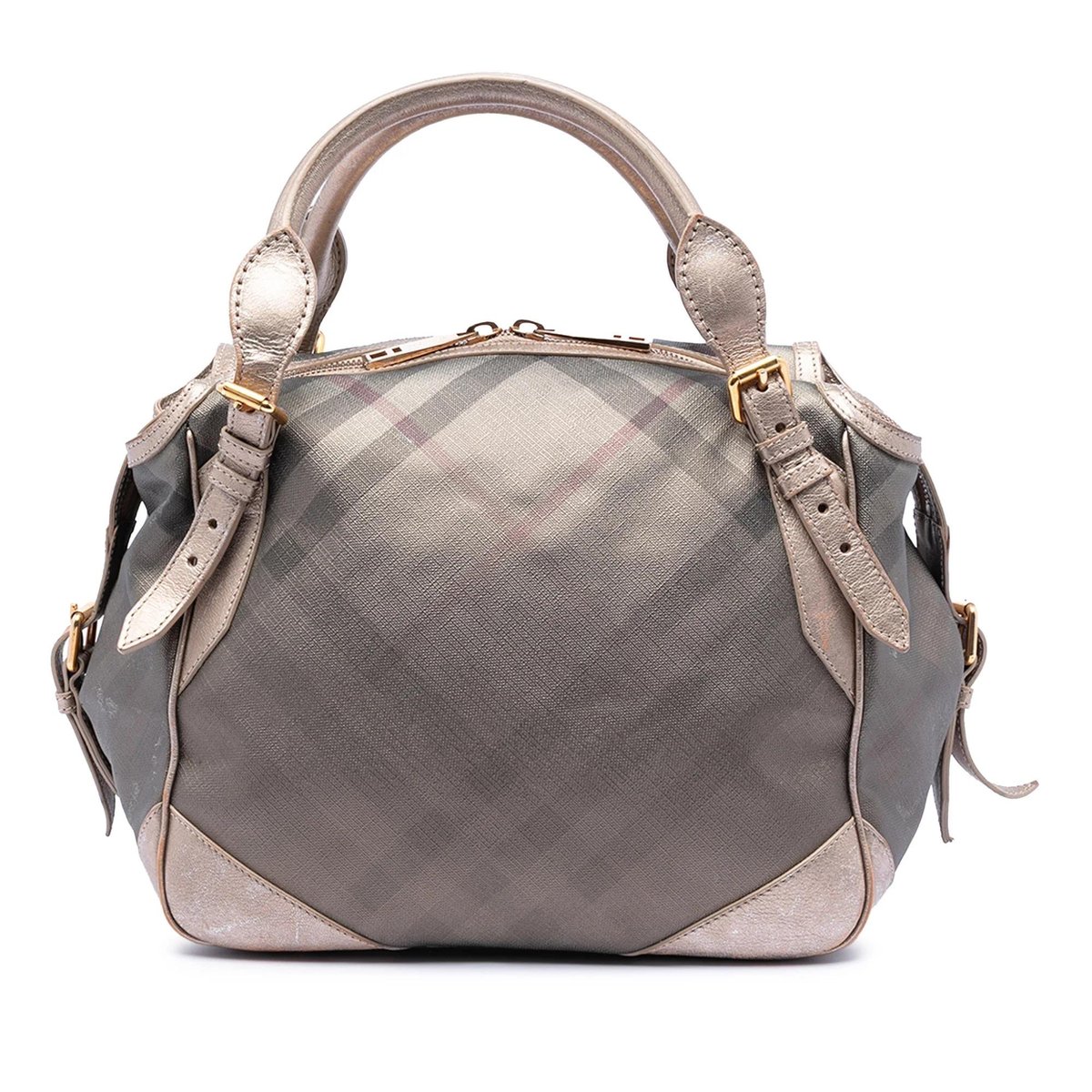 Pocket leather handbag