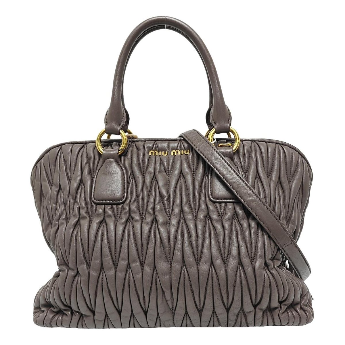 Matelassé leather crossbody bag