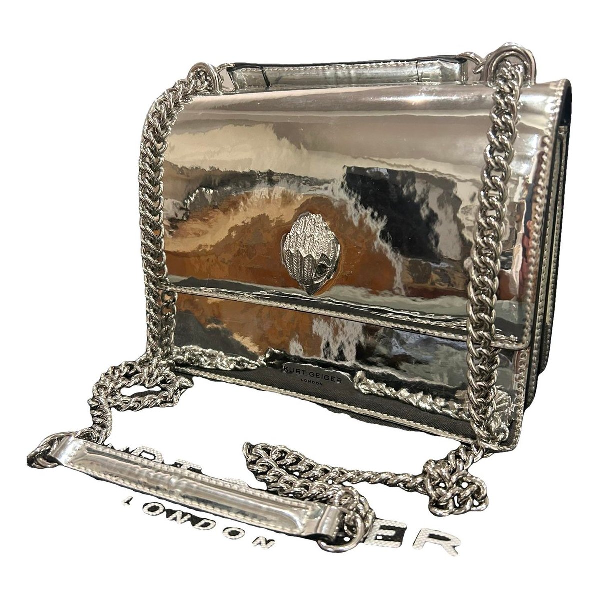 Patent leather handbag
