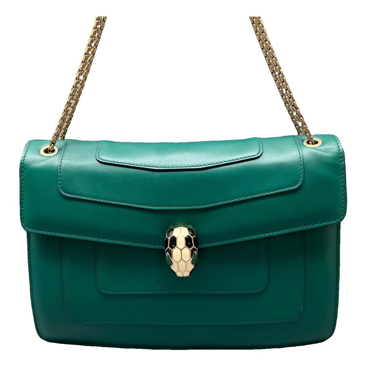 Serpenti leather handbag
