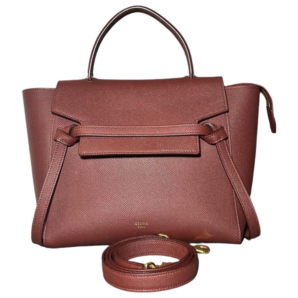 Belt leather handbag
