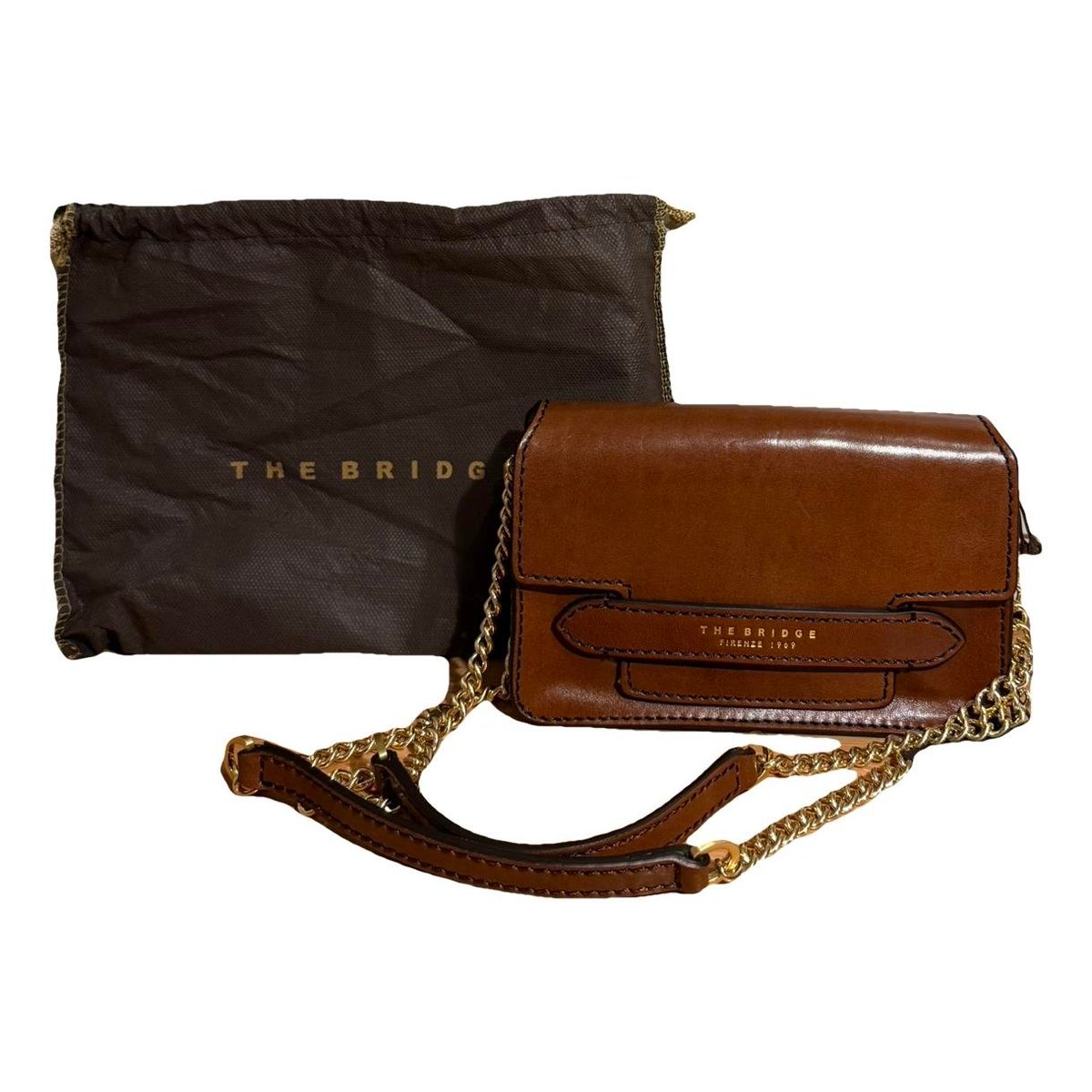 Leather clutch bag