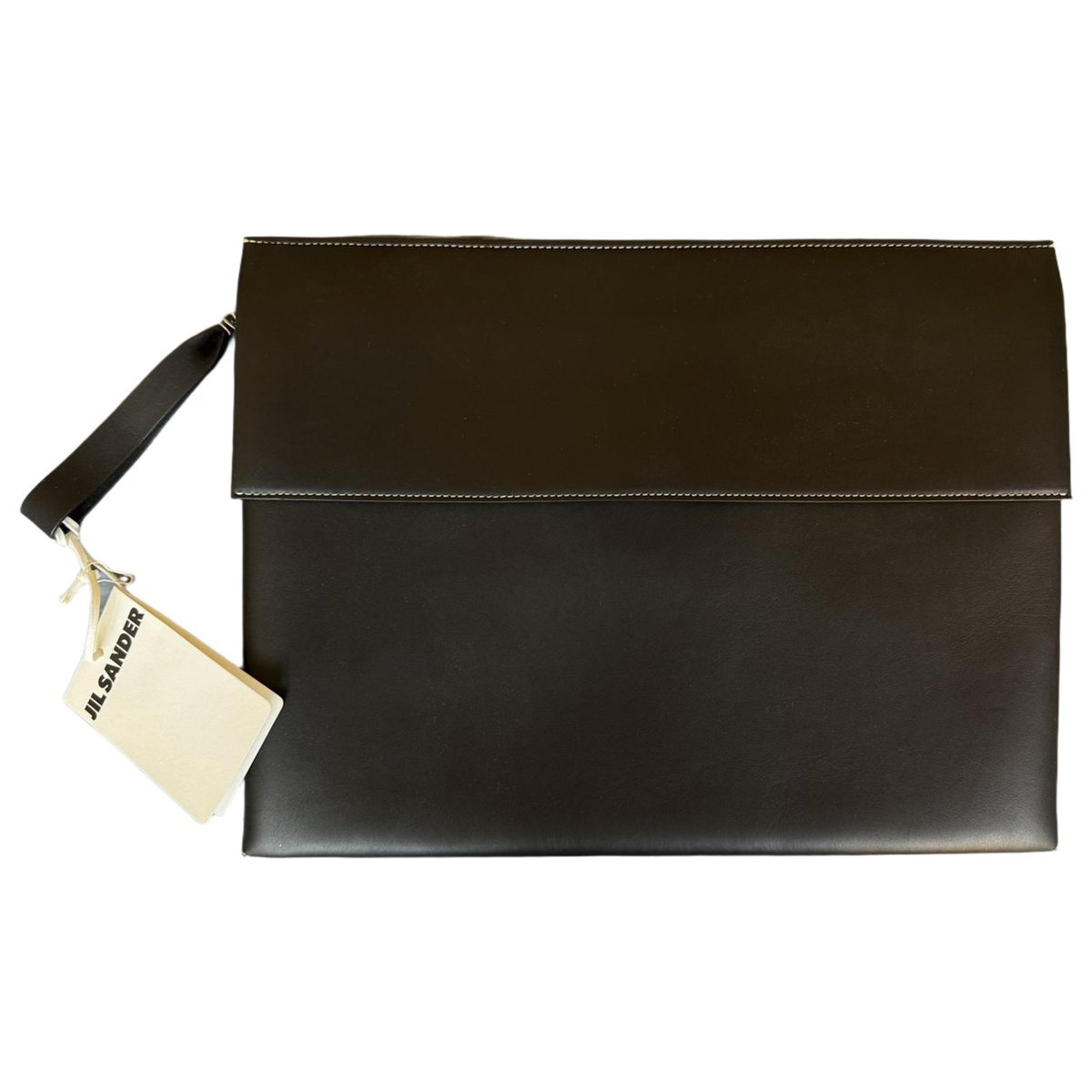 Leather clutch bag