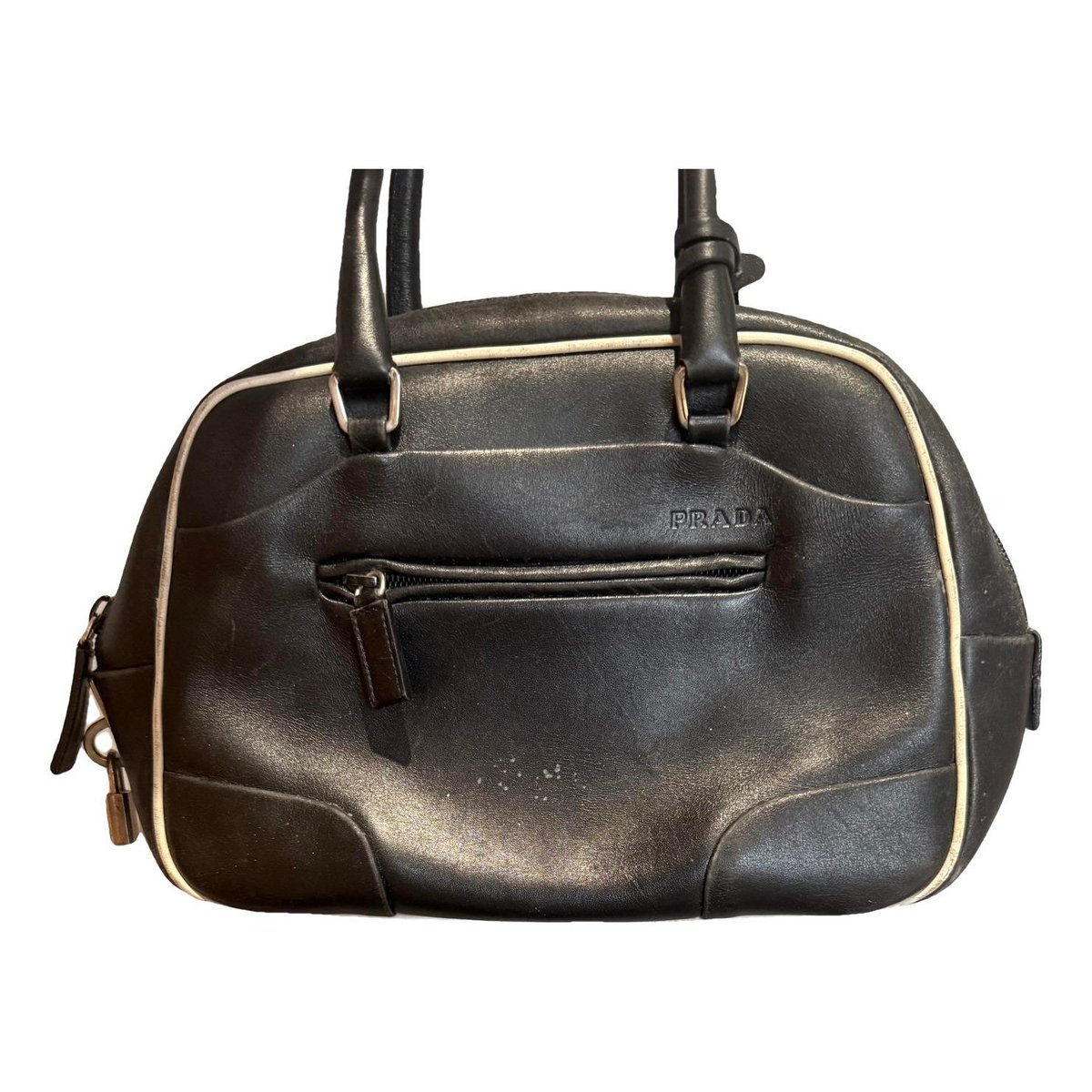 Bowling leather handbag