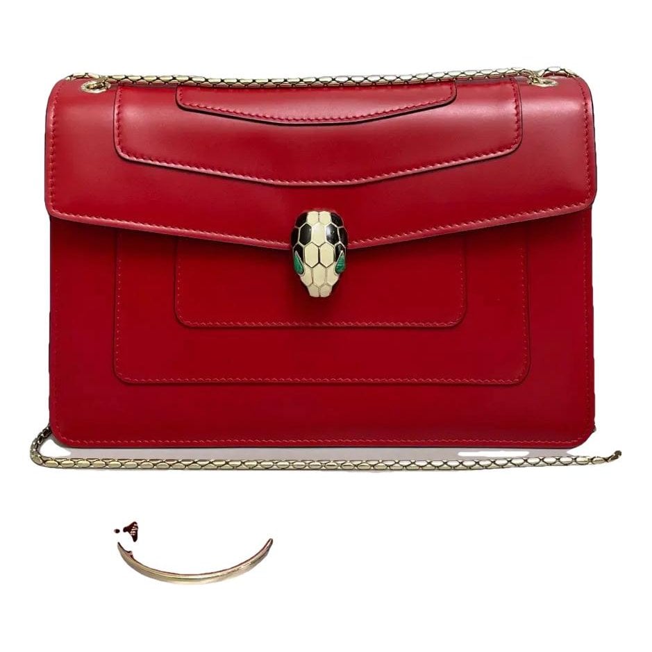 Serpenti leather handbag