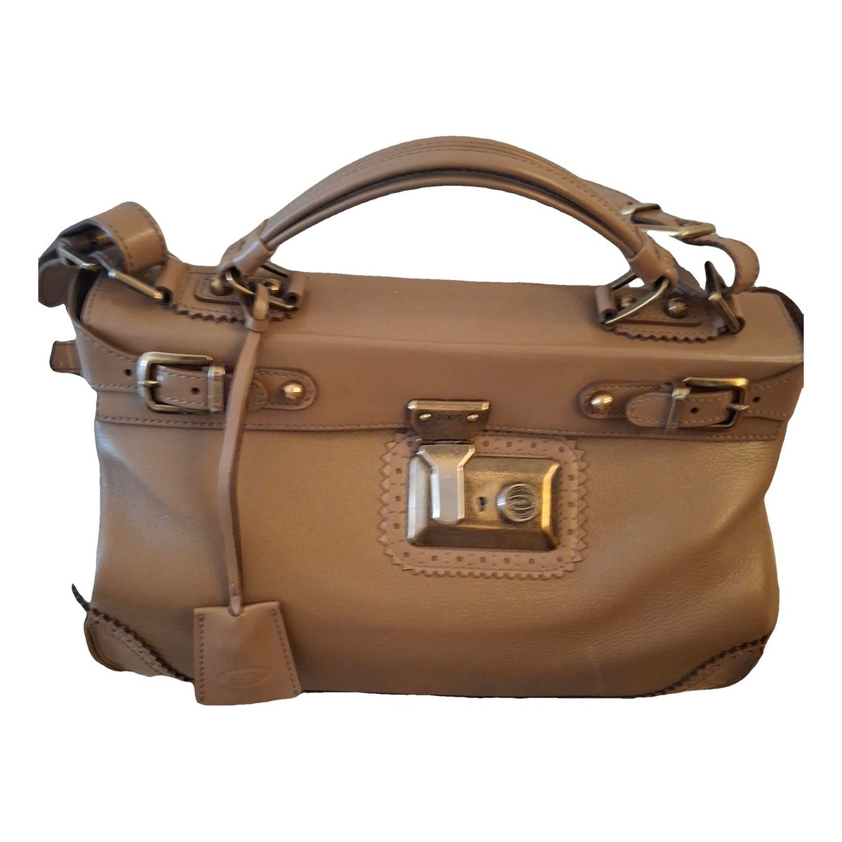Shopping Media leather handbag