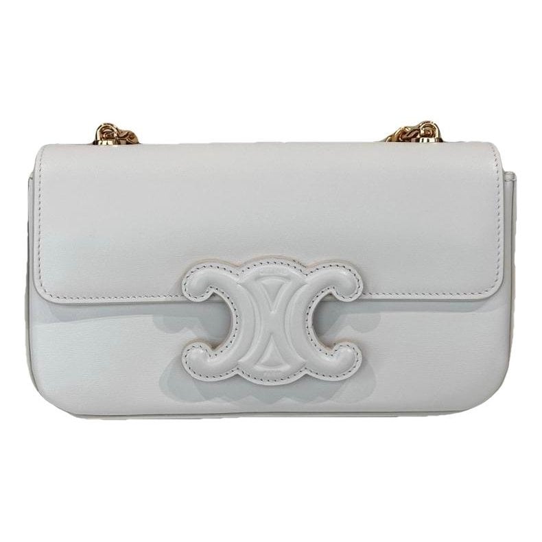 Triomphe chain leather handbag