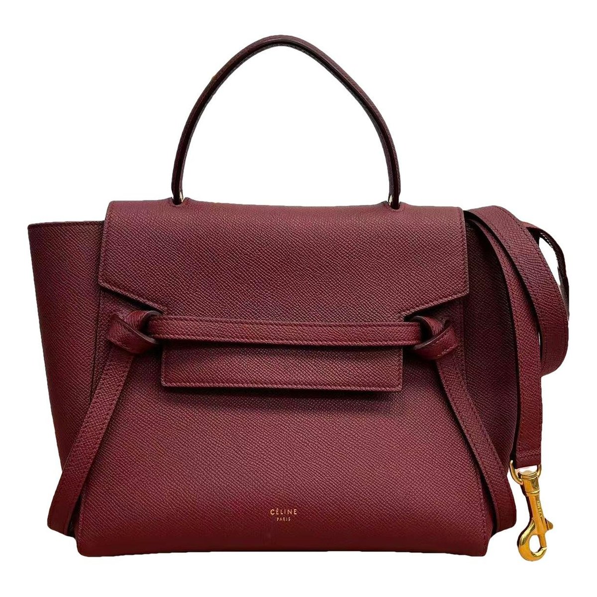 Belt leather handbag