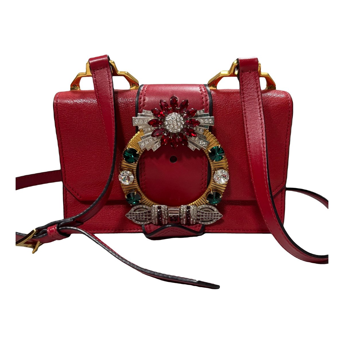 Miu Lady leather handbag