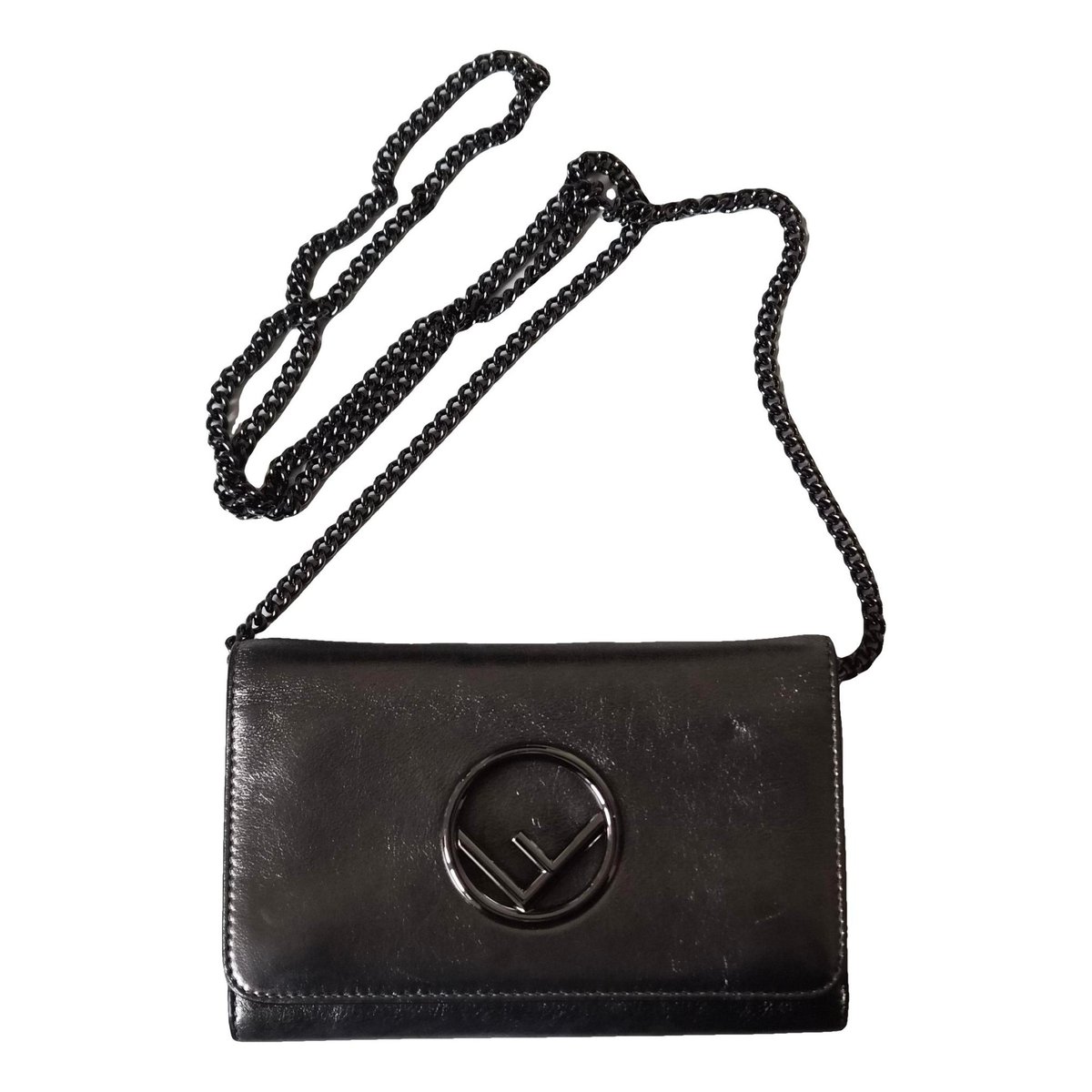 Wallet On Chain leather crossbody bag