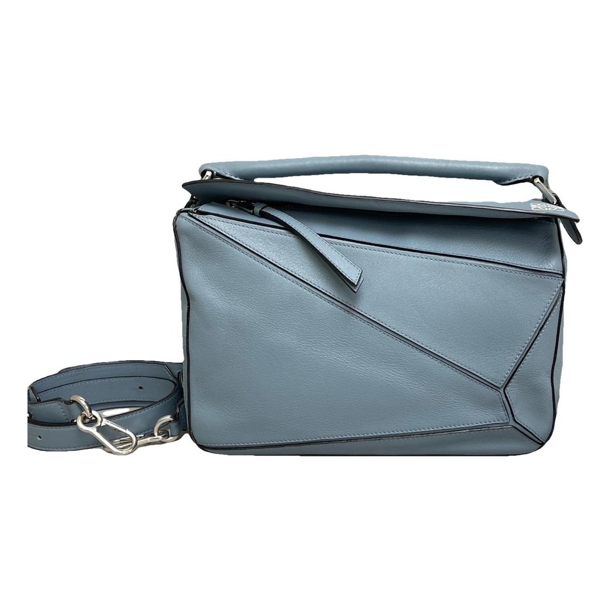 Puzzle leather handbag