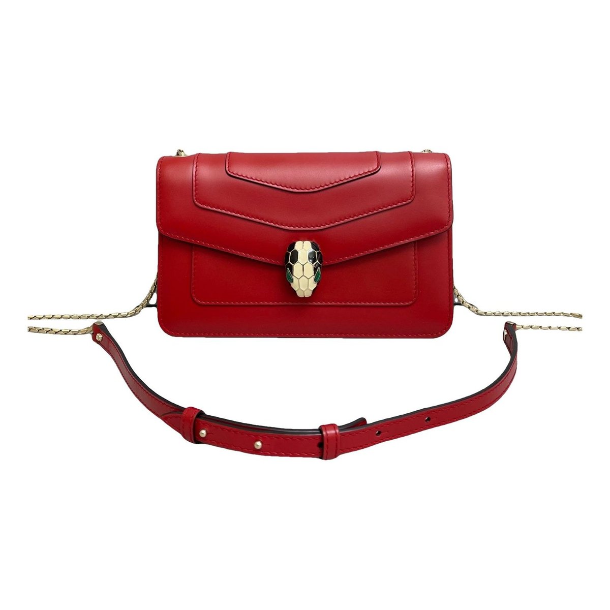 Serpenti leather handbag