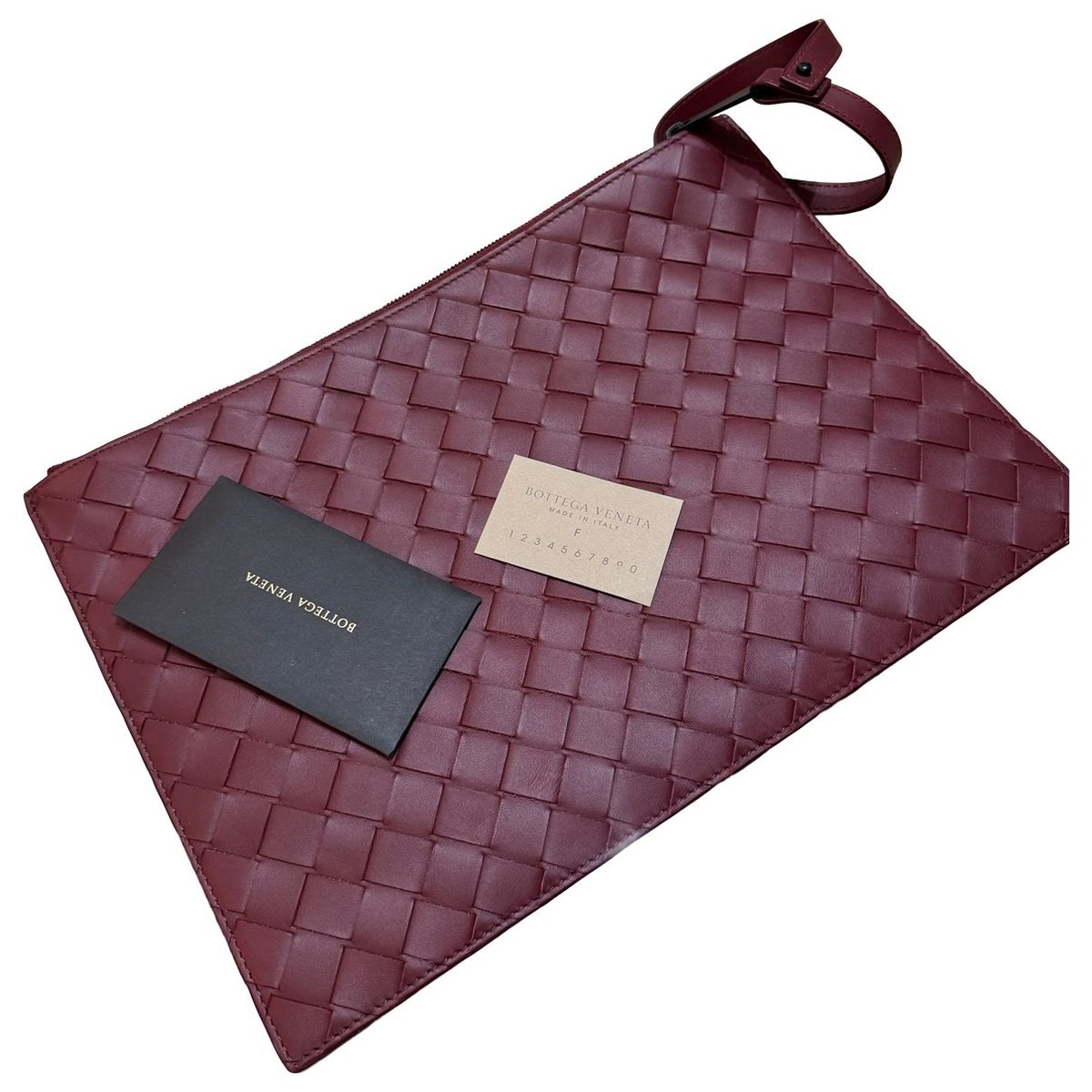 Pouch leather clutch bag