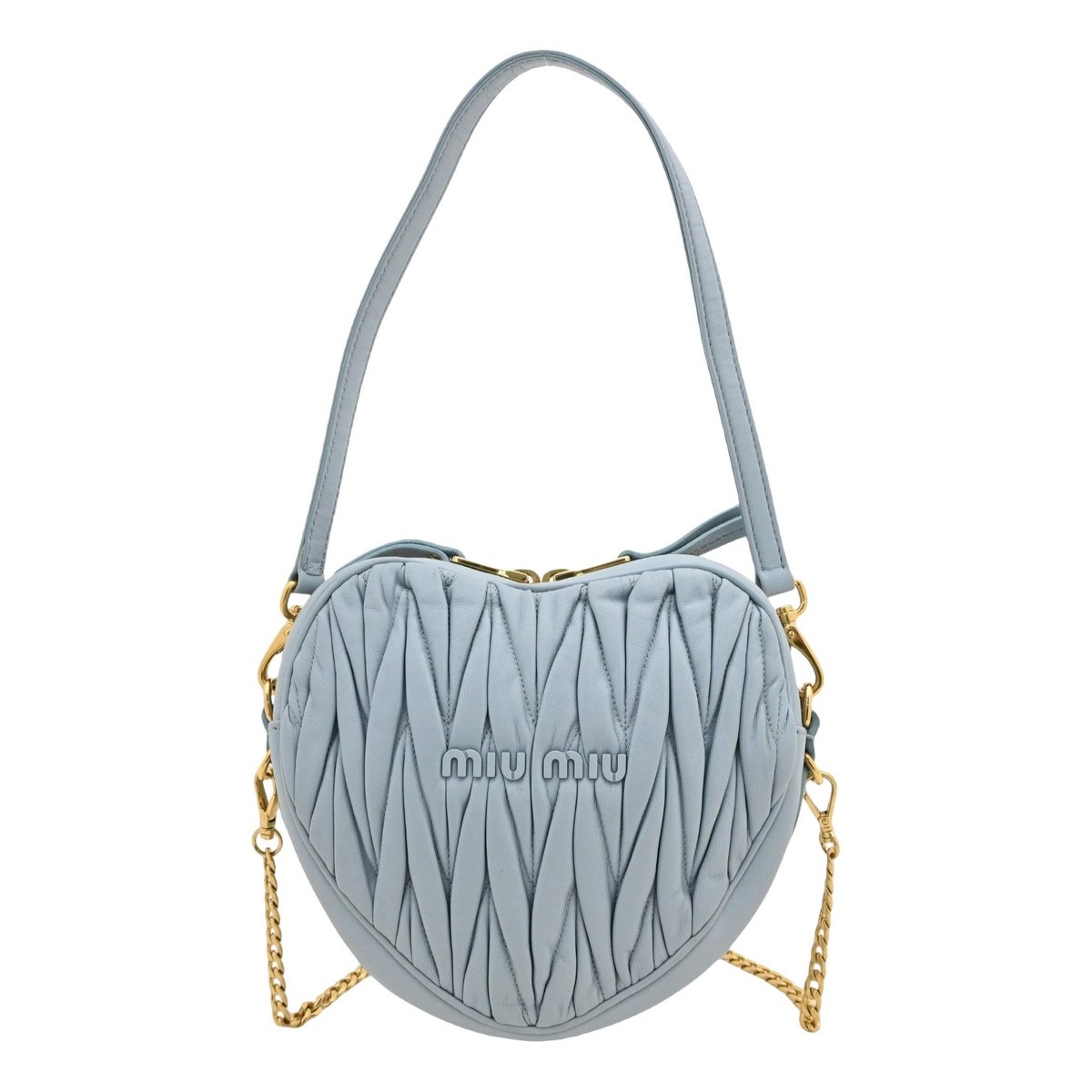 Matelassé leather handbag