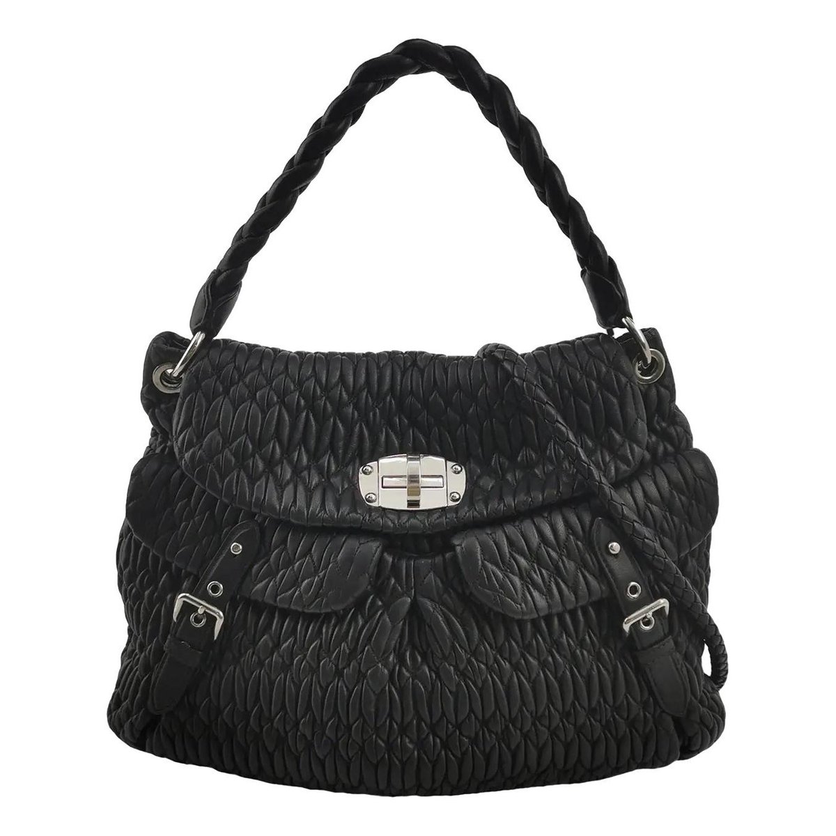 Matelassé leather handbag