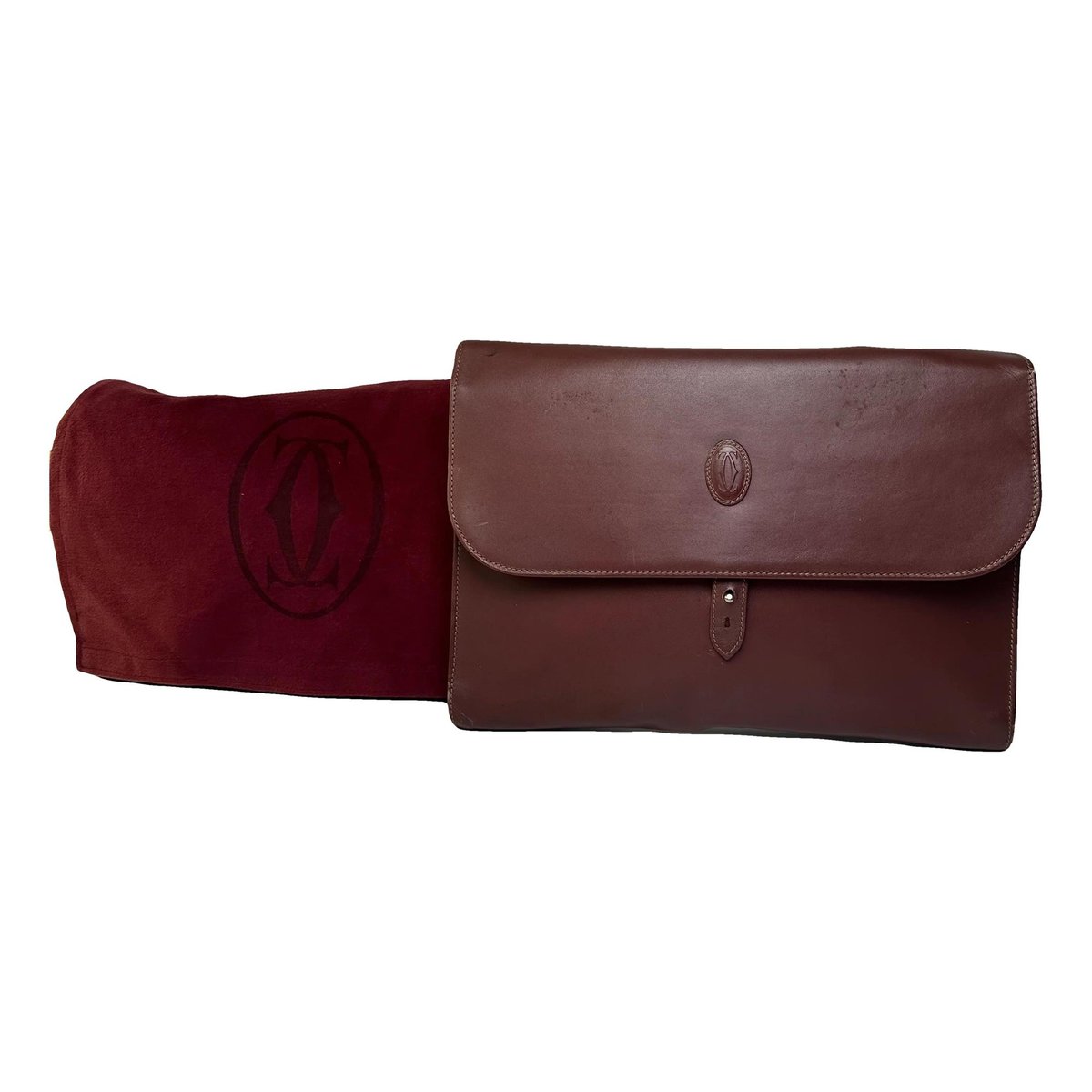C leather clutch bag