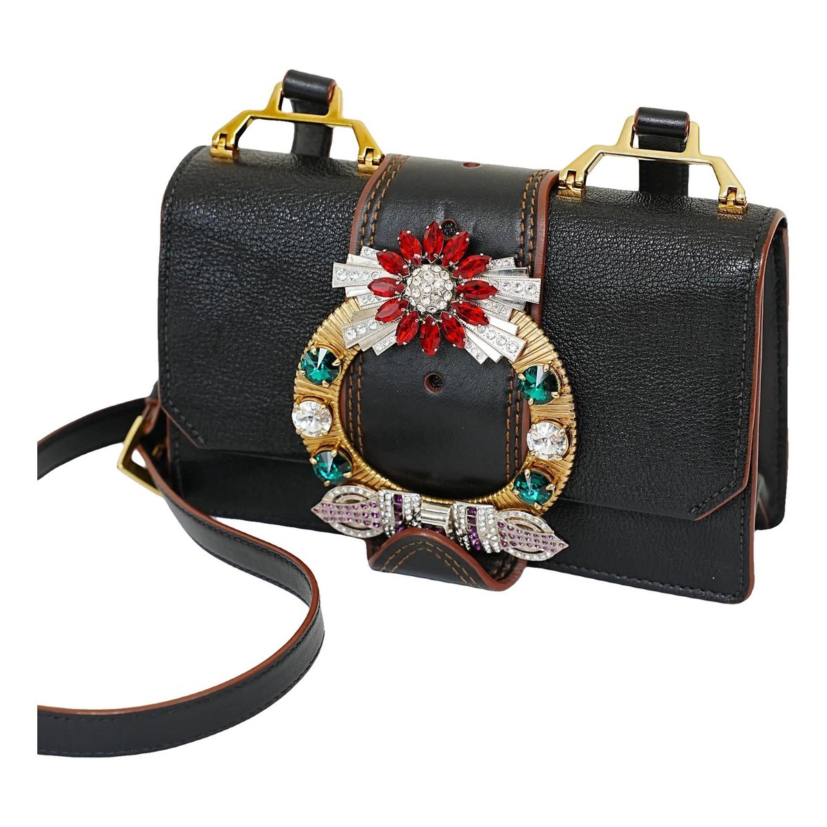 Miu Lady leather handbag