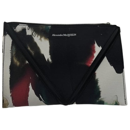 Leather clutch bag