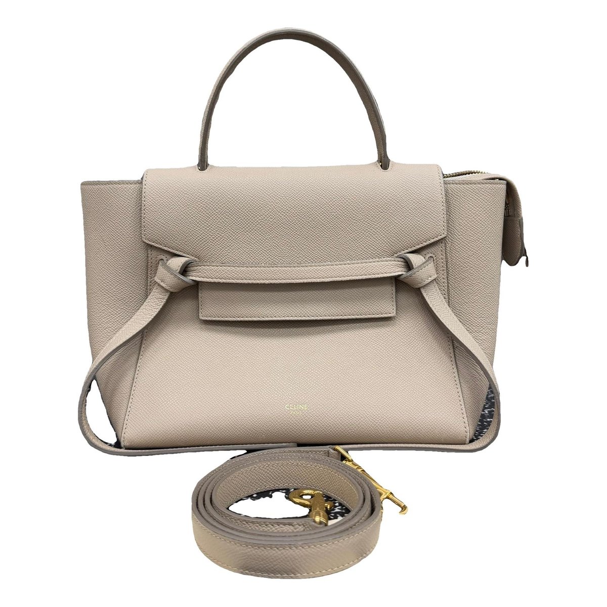 Belt leather handbag