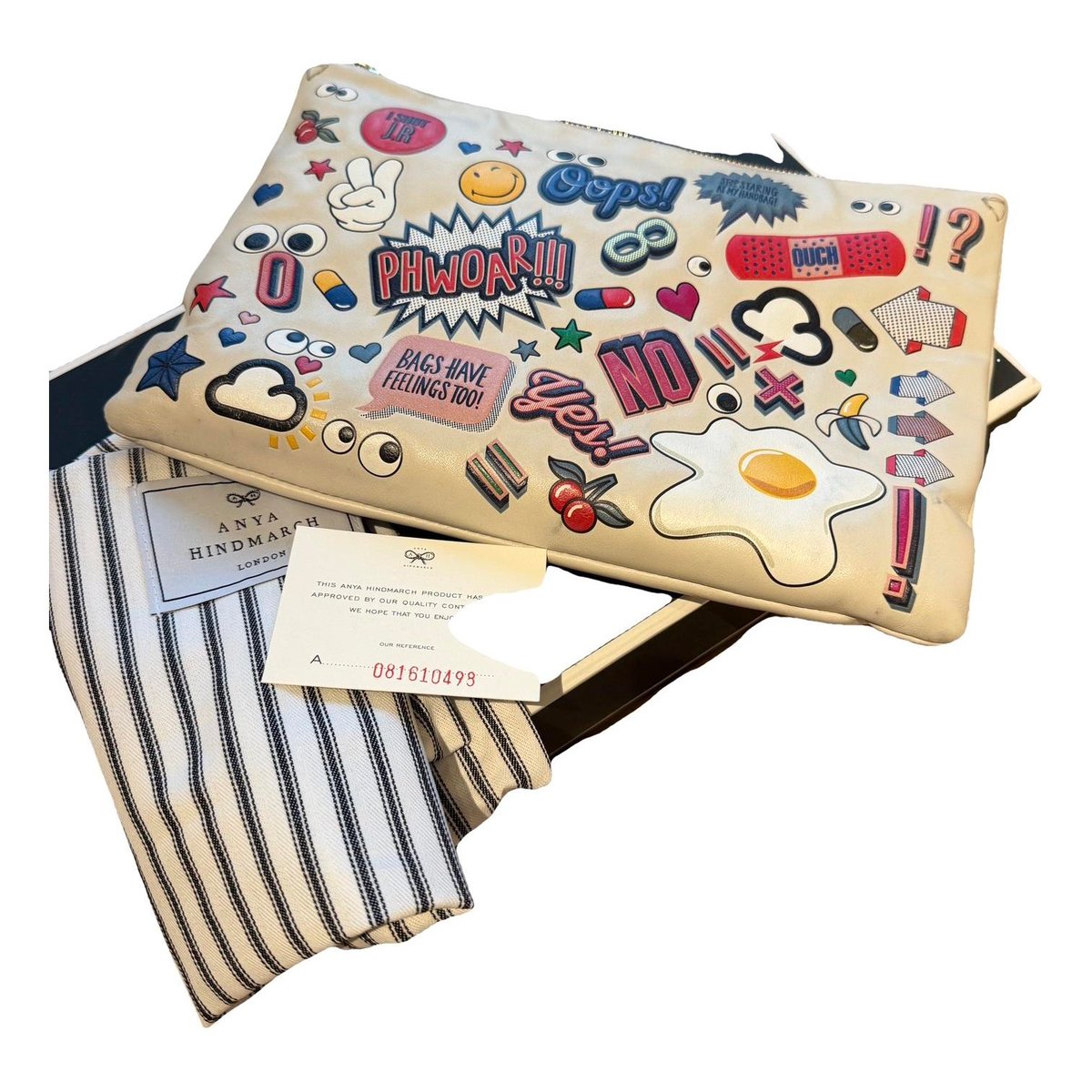 Leather clutch bag