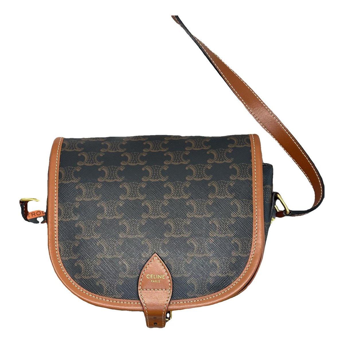 Triomphe patent leather handbag