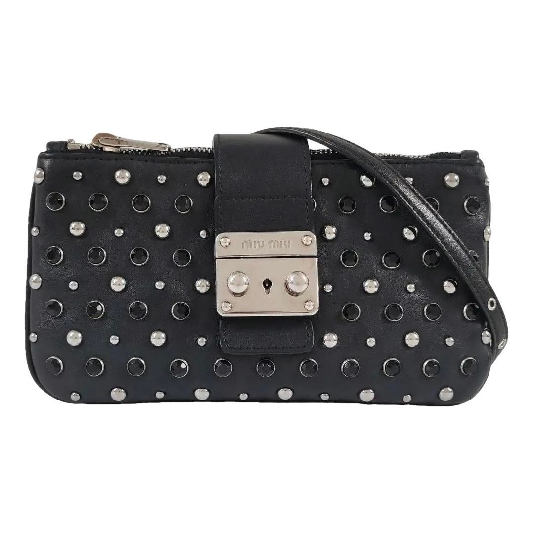 Miu Confidential leather crossbody bag