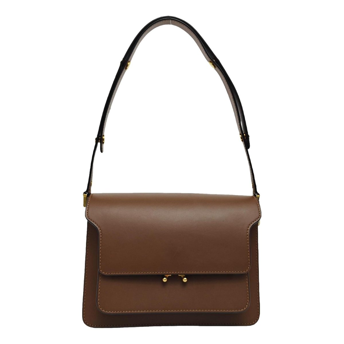 Trunk leather crossbody bag