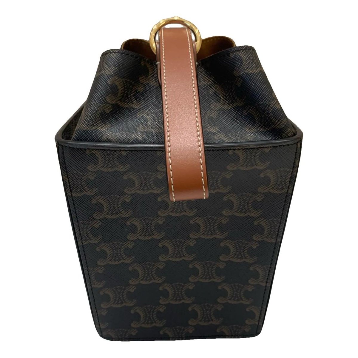 Twisted vinyl handbag